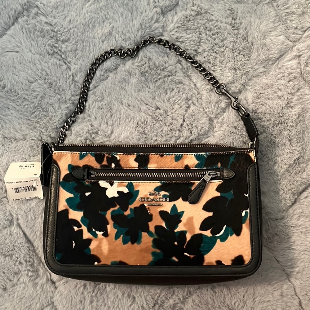 Coach leaf print clutch